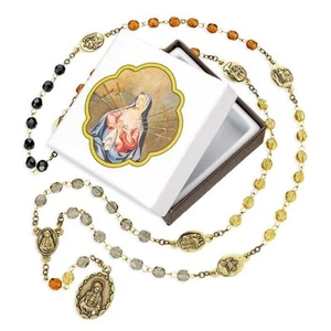 Seven Dolors 6 mm Mehrfarbig Kristall Glas Perlen Rosenkranz, Verpackt 1337 - Bild 1 von 1