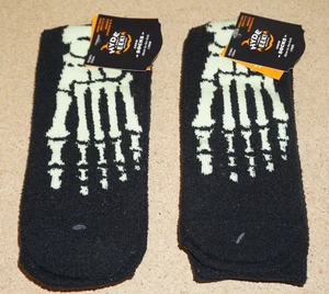 2x Hyde & EEK! Trucco o scherzetto Halloween Scheletro Piede Glow Crew Calzini TG 8-13 - Foto 1 di 5