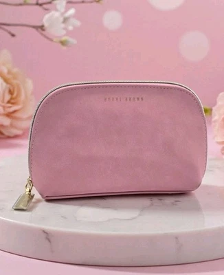 Bolsa de Maquillaje Bobbie Marrón Rosa Estuche con Cremallera Bolso Foto 1 de 4