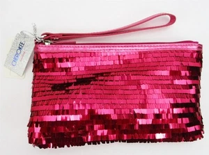 Cherokee Teen Ladies Paillette handbag/wristlet Snap the Strap Pink 12053326 - Picture 1 of 4
