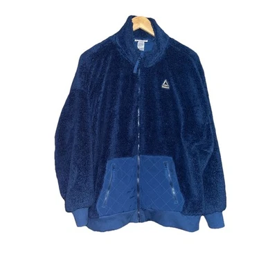 Abrigo chaqueta polar azul para hombre Reebok talla XXL cremallera completa atlético aire libre invierno Foto 1 de 4