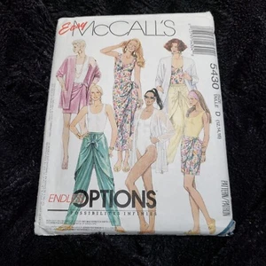 McCalls 5430 Traje de Baño Envolvente Falda Pantalones Chaqueta Costura Patrón Mujer 12 14 16 - Imagen 1 de 9