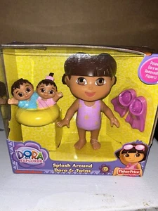 Dora The Explorer Splash Around Dora & Twins Playset Fisher Price Poseable - Picture 1 of 1