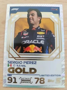 TURBO ATTAX 2024 SERGIO PEREZ GOLD LIMITED EDITION LE 39 - Imagen 1 de 1