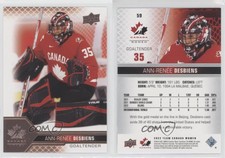 2022 Upper Deck Team Canada Juniors Women's WC Rose Gold Foil Ann-Renee Desbiens