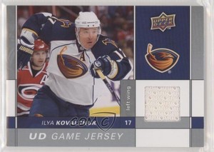 2009-10 Upper Deck Game Jersey Series 1 Ilya Kovalchuk #GJ-IK