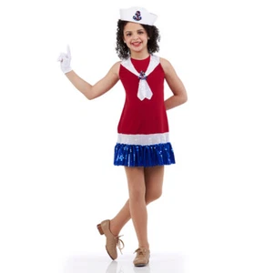 Anker wiegen Erwachsene Medium neu Ballett Tanz Kostüm Matrose Steppkleid - Bild 1 von 6