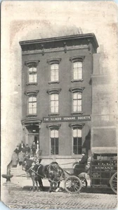 Illinois Humane Society Promo Karte Bericht Grausamkeit gegenüber Tieren & Kindern ca. 1920er - Bild 1 von 2
