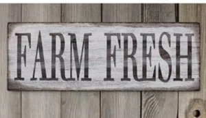 Barnyard Designs "Farm Fresh" Retro Vintage Metall Blechbar - Bild 1 von 6