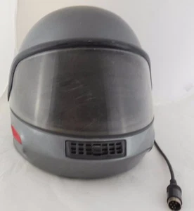 Vintage Gunmetal Gray BMW System D.O.T. Full Motorcycle Helmet Retro Unique  - Picture 1 of 6