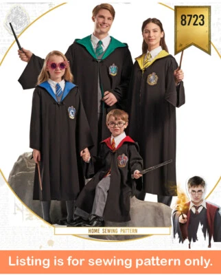 SEWING PATTERN - Sew Costume Harry Potter Robe Men Women Girl Boy Adult Kid 8723 - Image 1 of 3