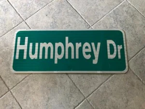 HUMPHREY DR. 12 X 30 DOPPELSEITIGES STRASSENSCHILD VON LONG ISLAND, NEW YORK - Bild 1 von 1