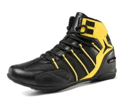 Botas cortas transpirables para carreras de coche de rally todoterreno zapatos de montar de motocicleta para hombre Foto 1 de 4