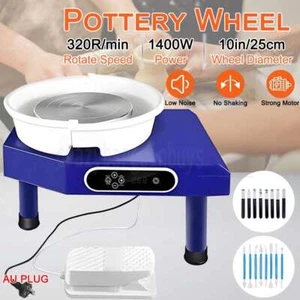Electric Pottery Wheel Machine 1400W Power Foot Pedal Control Ceramics Clay work - Picture 1 of 12