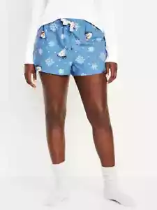 Nuevo con etiquetas Antiguo Pijama Boxer de Franela Azul Marino Pantalones Cortos para Dormir Trineo Oso Polar Mujeres XXL - Imagen 1 de 6