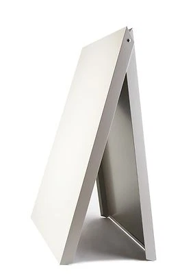 DWA A-BOARD PAVEMENT SIGN, ADVERTISING, MENU, SANDWICH, METAL FRAME, WHITE MLW