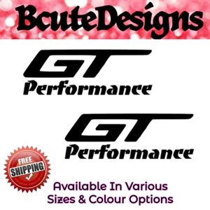 GT PERFORMANCE CAR VEHICLE VINYL DECAL STICKERS STYLING SPOILER WINDOW WING x2 - Picture 1 of 7