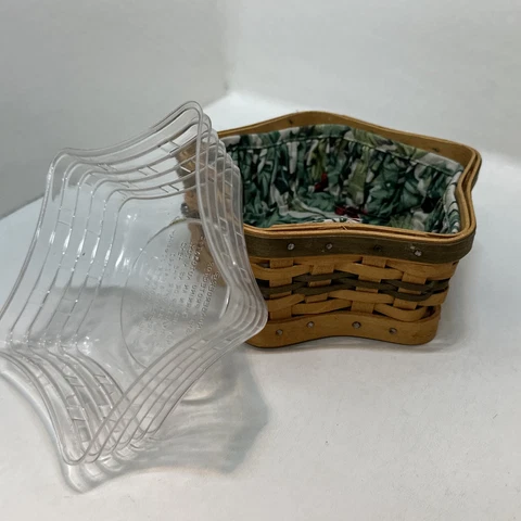Longaberger 2001 Little Star Basket Tree Trimming-Liner, Protector And Basket Cover