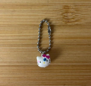 HELLO KITTY Miniature Head Fob Keychain Accessory .5" Sanrio 1/2" - Picture 1 of 2