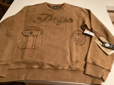 NUEVA PRPS Sudadera Manga Larga Cuello Redondo Para Hombres Marrón Azúcar Talla XL Foto 1 de 4
