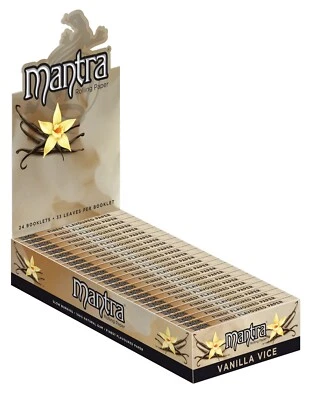 Caja completa de papel de liar con sabor a vainilla Mantra Papers (24 folletos)  Foto 1 de 3