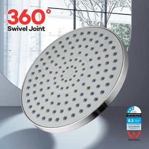 ACA Bathroom Round 8'' 200MM ABS Rain Shower Head Rose Chrome Watermark WELS - Picture 1 of 6