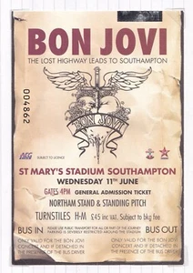 Bon Jovi Original Concert Ticket - Lost Highway Tour - Southampton June 2008 - Picture 1 of 1