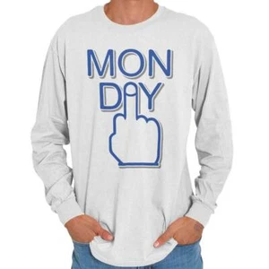 Monday Is A Basic B***h Funny Sarcastic Gift Long Sleeve Tshirt Tee for Adults - Picture 1 of 3