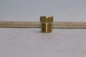 Pipe Male Plug Hex Head Brass 3/8" NPT - Picture 1 of 3