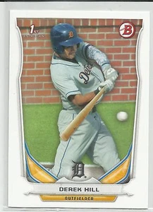 Carta Draft Derek Hill Detroit Tigers 2014 Bowman - Foto 1 di 2