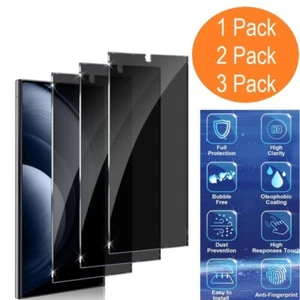 Privacy Tempered Glass Screen Protector For Samsung S25 S24 FE Plus S23 Ultra - Picture 1 of 28