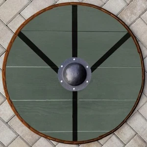 Round shield "Authentic Viking Shield" medieval viking gift item - Picture 1 of 3
