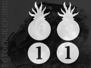 POCHOIR STENCIL MARQUAGE GRENAD TONNAGE 1 FRANCE . HOTCHKISS jeep willys m201 - Imagen 1 de 1