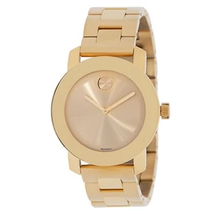 MOVADO 3600085 Bold Gold-Tone Dial Quartz Unisex Watch 36mm - Picture 1 of 7