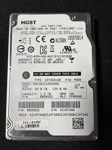 HUC101212CSS601 1.2TB - 6Gbps - DA/FDE SAS DRIVE - PN: 0B28522 -- 111-01757 - Zdjęcie 1 z 1