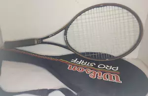 VTG Wilson Pro Staff Tennis Racket PWS Graphite Made With Kevlar Midsize 4 1/2 - Picture 1 of 13