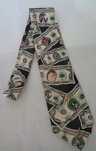 Men's - Looney Tunes - Taz - Bugs - Daffy - Hundred Dollar - Neck Tie - Picture 1 of 1