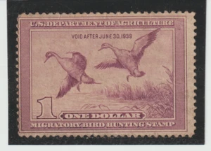Scott # RW5 - Federal Duck Stamp.1938 MNH with Disturbed Gum CV. $375.00 - Picture 1 of 2