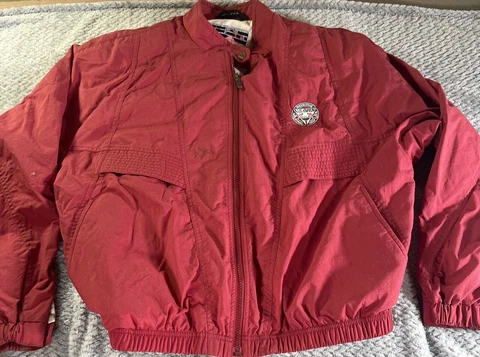 US Open Golf Womens Size Large Full Zip Windbreaker Jacket 1991 Vintage 90s Head Cover