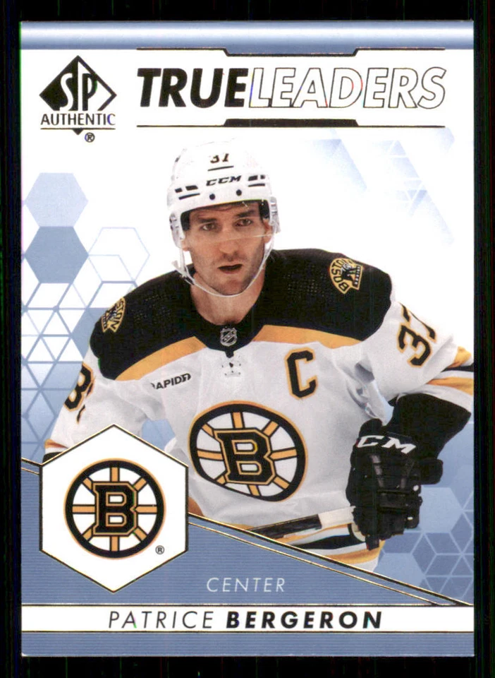 2022-23 SP Authentic True Leaders Blue #TL23 Patrice Bergeron - Image 1 of 2