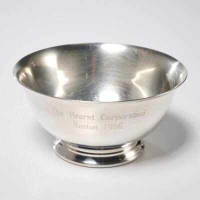 Reed Barton Silver Revere Bowl WCVB Boston 1986 4,25" colección Barbara Walters Foto 1 de 4