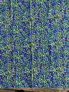 Benartex The Matrix Cotton Fabric Burst Green Blue Yellow Pink 3/4 Yard 2038 - Picture 1 of 3