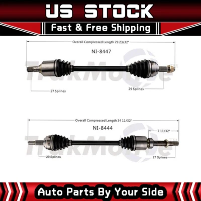 Surtrack CV Axle Shaft CV Joint Front Pair for 2013-2015 Nissan Leaf Thru 10/14 - Imagem 1 de 4