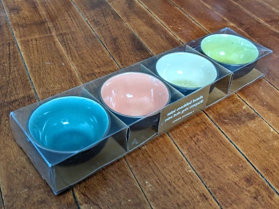 Pier 1 Imports Mini Crackled Bowls Set of 4 Stoneware - Dishwasher Safe - Image 1 of 4