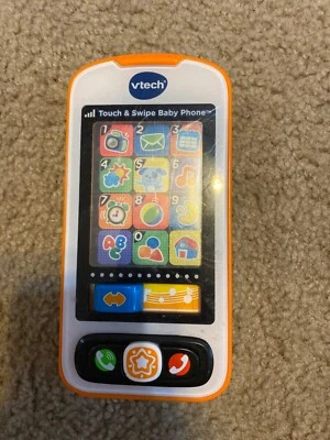VTech Touch and Swipe Baby Cell Phone Toy Orange 6-36 Months - Image 1 of 2