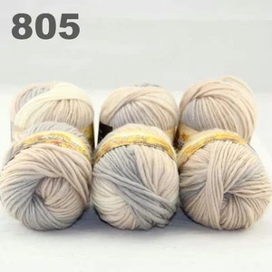 Sale LOT of 6Ballsx50g NEW Chunky Hand-woven Colors Knitting Scores wool yarn 05 - Picture 1 of 3
