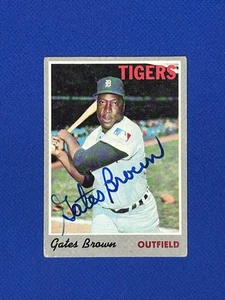 Autograph Gates Brown Detroit Tigers 1970 TOPPS card #98 signed auto - Picture 1 of 3