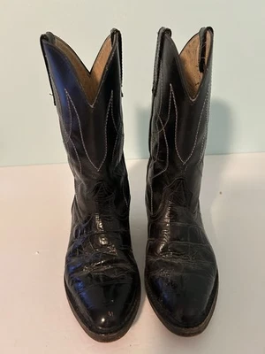 Kid's Boy & Girls Cowboy Leather  Western Boots Size 13M BLACK - Image 1 of 4