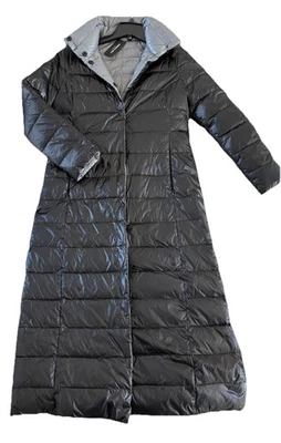 Nuevo con etiquetas Abrigo largo reversible acolchado Kenneth Cole New York para mujer negro/gris ¿PEQUEÑO? Foto 1 de 4