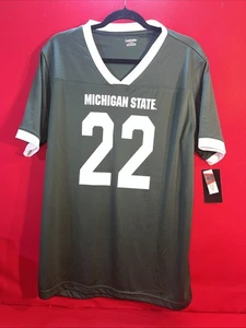 Mens Green Michigan State Spartans Football Jersey Sz L #22 - Picture 1 of 5